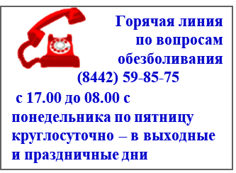 Горячая линия по вопросам обезболивания